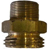 2 1/4 Inch (in) Male Dimension A American Corps of Mechanical Engineering (ACME) Brass Adapters - (005767F)