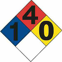 7 1/2 x 7 1/2 Inch (in) Hazardous Diamond Decal - (08-NFPA-704-1)