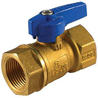 1/4 Inch (in) Inlet Connection Size Blue Top Gas Ball Valve - (101-411)