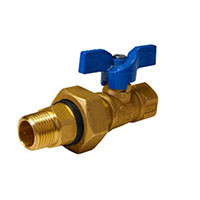 1/2 Inch (in) Inlet Connection Size Male National Pipe Thread (M.NPT) Dielectric Ball Valve - (101-803DU)