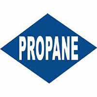 3 x 4-1/2 Inch (in) PROPANE Diamond Vinyl Decal - (15-S-500)""