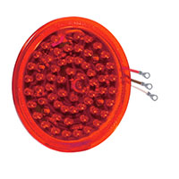 Red Shallow Light-Emitting Diode (LED) Lens Insert with 3 Eyelets - (710001)