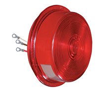 Single Diode Multi-Voltage Red Deep License Light-Emitting Diode (LED) Lens