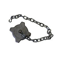 3-1/4 Inch (in) Thread Connection Steel Cap with Chain and Ring - (A003194-90)