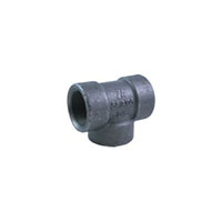1/4 Inch (in) Thread Size Forged Steel 3-Way Tee Pipe Fitting - (FS.25-TEE)