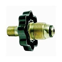 1/4 Inch (in) Male Pipe Thread (MPT) Inlet Fitting Soft Nose Prest-O-Lite (POL) Fitting with Handwheel