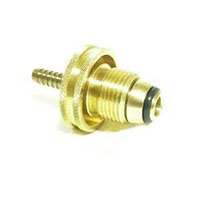 Excess Flow Inlet Fitting Soft Nose Prest-O-Lite (POL) Fitting with Handwheel x 1/4 Inch (in) Hose (7) Barb