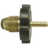 Soft Nose Prest-O-Lite (POL) Inlet Fitting with Handwheel x 1/4 Inch (in) Hose (7) Barb