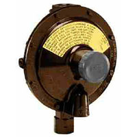 LV5503B Series 1/2 Inch (in) Inlet Connection Size and 1/4 Inch (in) Orifice Size Standard Settings Low Pressure Second Stage Regulator - (LV005503B4)