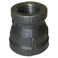 1/4 x 1/8 Inch (in) Size Standard Steel Black Reducing Coupling