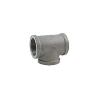 1-1/4 Inch (in) Thread Size Stainless Steel 3-Way Tee Pipe Fitting - (ST1.25-TEE)