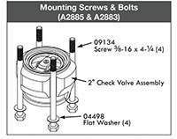 Mounting Screws and Bolts (A2885 and A2883)