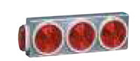 Red Left and Right Turn/Clearance and Red Stop/Tail Light-Emitting Diode (LED) 3-Lamp