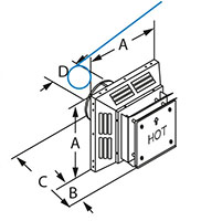 Square Horizontal Termination Caps - 2