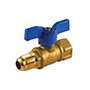 3/8 Inch (in) Inlet Connection Size Blue Top Flare x Female Iron Pipe (F.I.P.) Gas Ball Valve - (101-512)