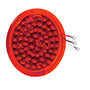 Red Shallow Light-Emitting Diode (LED) Lens Insert with 3 Eyelets - (710001)