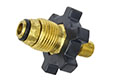 1/4 Inch (in) Male National Pipe Thread (MNPT) x Soft Nose Prest-O-Lite (POL) Fitting with Handwheel