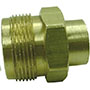 1/4 Inch (in) Female Pipe Thread x 1 Inch (in)-20 Male Thread HP Brass Connection Fitting with O-Ring