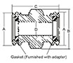 1-3/4 Inch (in) Male Dimension A American Corps of Mechanical Engineering (ACME) Brass Adapters