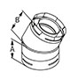 4 x 6-5/8 Inch (in) Size Galvanized Elbow - 2