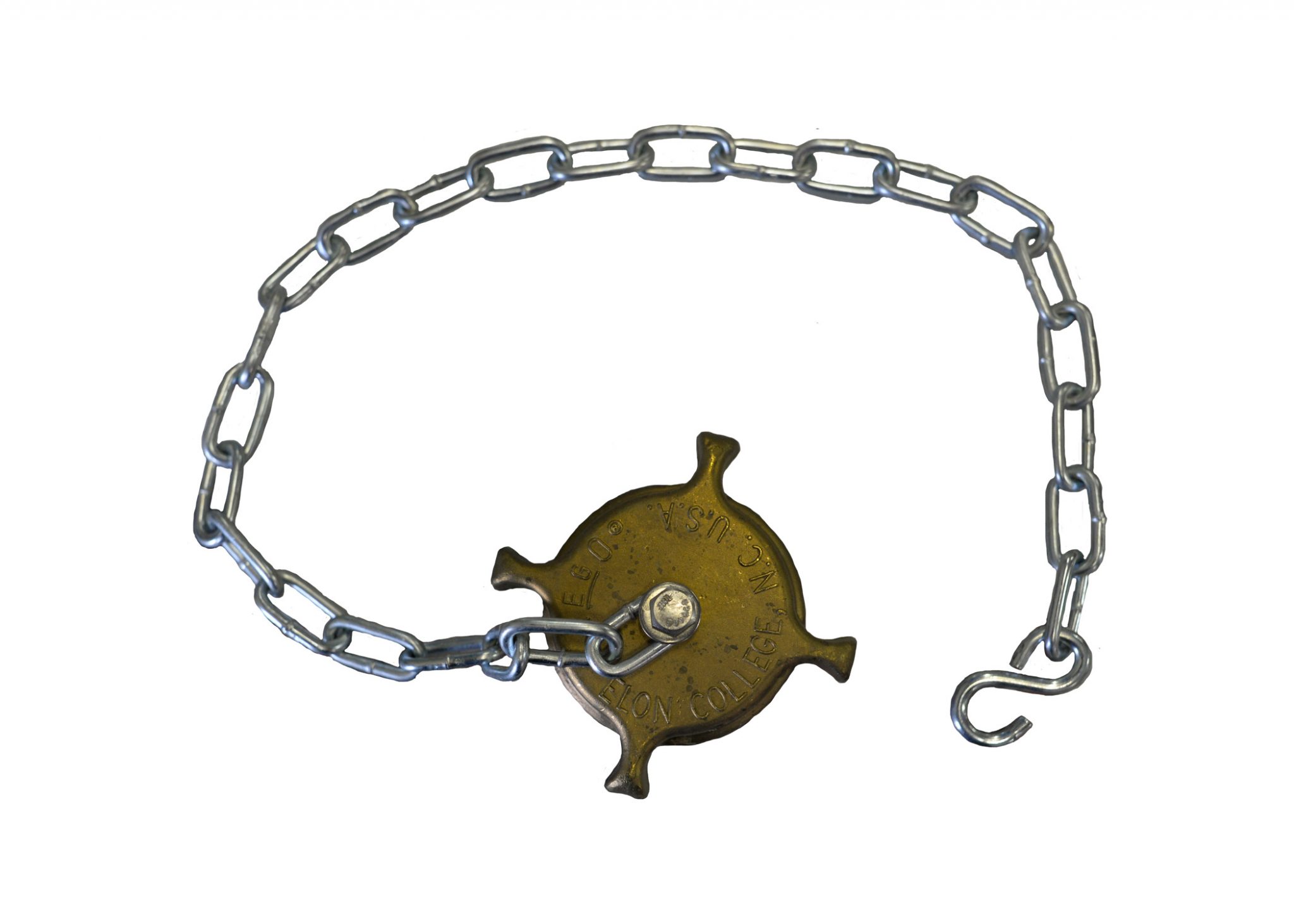 2-1/4" F.ACME CAP & CHAIN W/ RING - BRASS