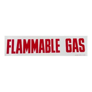 6" FLAMMABLE GAS DECAL (8" X 30")