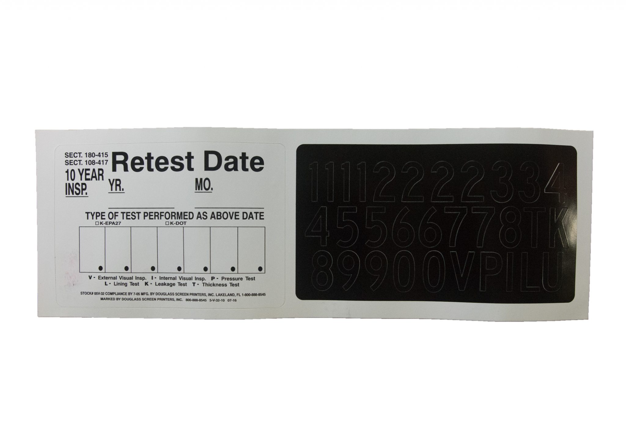 10 YEAR INSPECTION DECAL