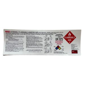 PROPANE HAZARD LABEL (3 3/8" X 10")