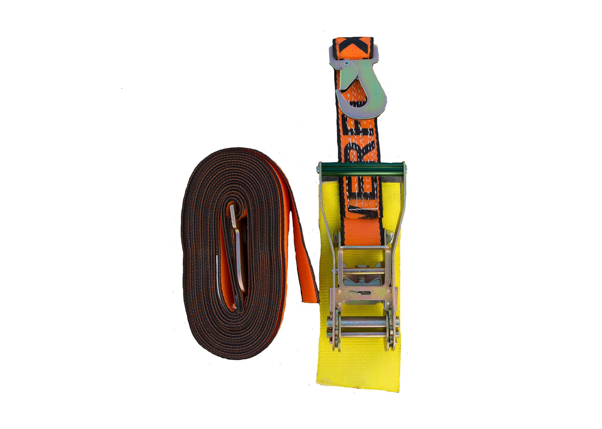 27' RATCHET STYLE LOAD HUGGER STRAP W/ SNAP HOOK