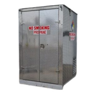 4'X4'X6' TREADBRIGHT ALUMINUM DISPENSING CABINET (EBSRAY PUMP) - CABINET ONLY