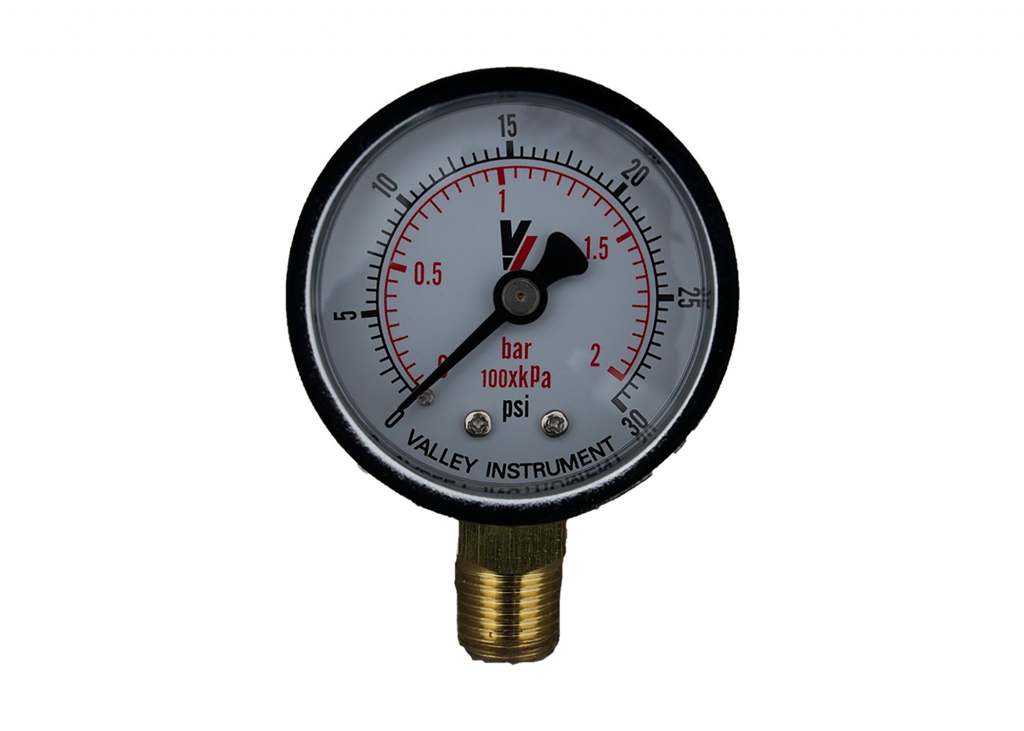 30# BOTTOM MOUNT PRESSURE GAUGE 2" - STEEL
